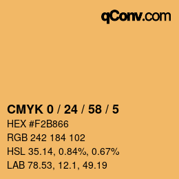 Color code: CMYK 0 / 24 / 58 / 5 | qconv.com