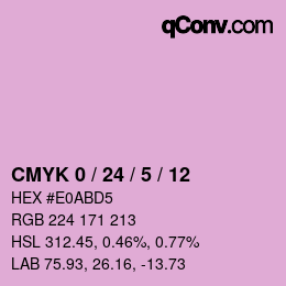 Color code: CMYK 0 / 24 / 5 / 12 | qconv.com