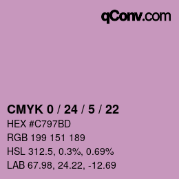 Color code: CMYK 0 / 24 / 5 / 22 | qconv.com