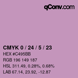 Color code: CMYK 0 / 24 / 5 / 23 | qconv.com