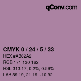 カラーコード: CMYK 0 / 24 / 5 / 33 | qconv.com