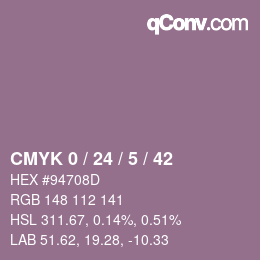 Color code: CMYK 0 / 24 / 5 / 42 | qconv.com