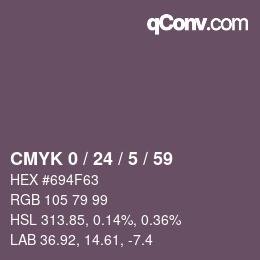 Color code: CMYK 0 / 24 / 5 / 59 | qconv.com