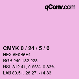 Farbcode: CMYK 0 / 24 / 5 / 6 | qconv.com