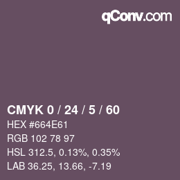 カラーコード: CMYK 0 / 24 / 5 / 60 | qconv.com