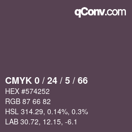 颜色代码: CMYK 0 / 24 / 5 / 66 | qconv.com