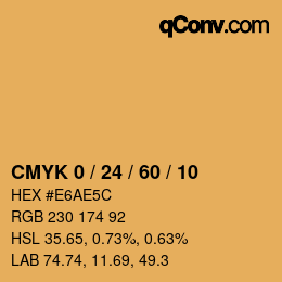 Color code: CMYK 0 / 24 / 60 / 10 | qconv.com