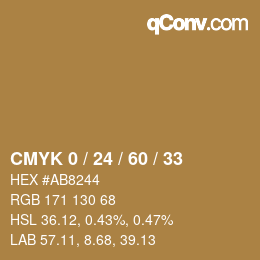 Color code: CMYK 0 / 24 / 60 / 33 | qconv.com