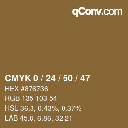 Color code: CMYK 0 / 24 / 60 / 47 | qconv.com