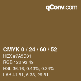 Color code: CMYK 0 / 24 / 60 / 52 | qconv.com