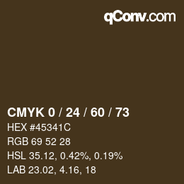 Color code: CMYK 0 / 24 / 60 / 73 | qconv.com
