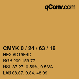 Color code: CMYK 0 / 24 / 63 / 18 | qconv.com