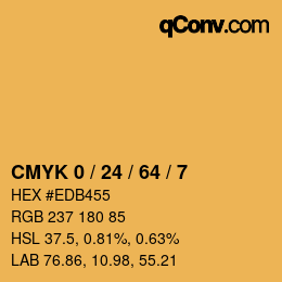Color code: CMYK 0 / 24 / 64 / 7 | qconv.com