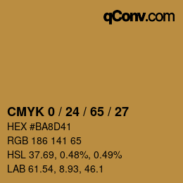 Color code: CMYK 0 / 24 / 65 / 27 | qconv.com