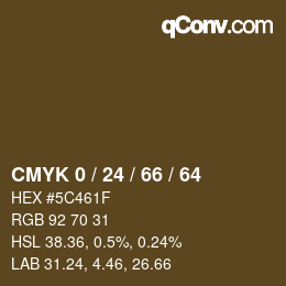 Color code: CMYK 0 / 24 / 66 / 64 | qconv.com