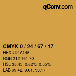 Color code: CMYK 0 / 24 / 67 / 17 | qconv.com