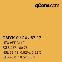 Color code: CMYK 0 / 24 / 67 / 7 | qconv.com