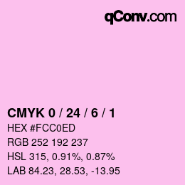 Color code: CMYK 0 / 24 / 6 / 1 | qconv.com