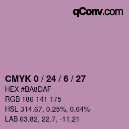 Color code: CMYK 0 / 24 / 6 / 27 | qconv.com