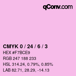 Color code: CMYK 0 / 24 / 6 / 3 | qconv.com