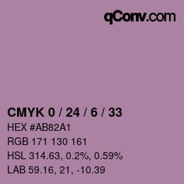 カラーコード: CMYK 0 / 24 / 6 / 33 | qconv.com
