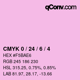 Color code: CMYK 0 / 24 / 6 / 4 | qconv.com