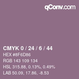 Color code: CMYK 0 / 24 / 6 / 44 | qconv.com