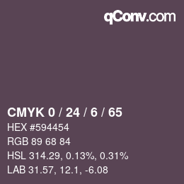 カラーコード: CMYK 0 / 24 / 6 / 65 | qconv.com