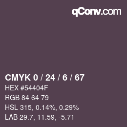 Color code: CMYK 0 / 24 / 6 / 67 | qconv.com