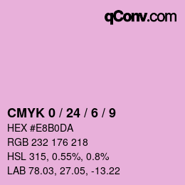 Color code: CMYK 0 / 24 / 6 / 9 | qconv.com