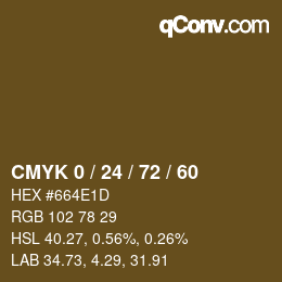 Color code: CMYK 0 / 24 / 72 / 60 | qconv.com