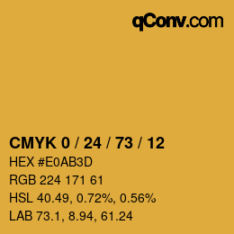 Color code: CMYK 0 / 24 / 73 / 12 | qconv.com