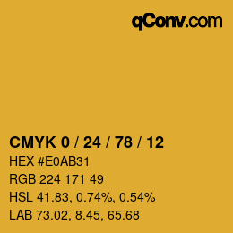 Color code: CMYK 0 / 24 / 78 / 12 | qconv.com