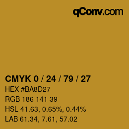 Color code: CMYK 0 / 24 / 79 / 27 | qconv.com
