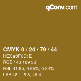 颜色代码: CMYK 0 / 24 / 79 / 44 | qconv.com