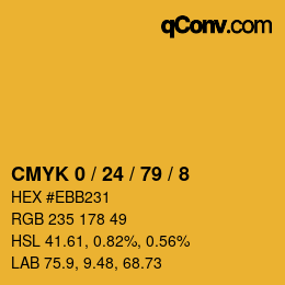 Color code: CMYK 0 / 24 / 79 / 8 | qconv.com