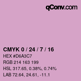 カラーコード: CMYK 0 / 24 / 7 / 16 | qconv.com