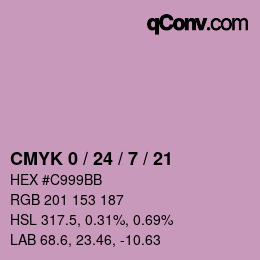 Color code: CMYK 0 / 24 / 7 / 21 | qconv.com