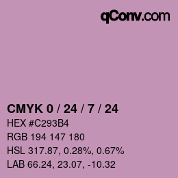Color code: CMYK 0 / 24 / 7 / 24 | qconv.com