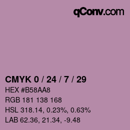 Color code: CMYK 0 / 24 / 7 / 29 | qconv.com