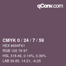 Color code: CMYK 0 / 24 / 7 / 59 | qconv.com