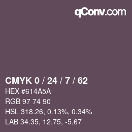 Color code: CMYK 0 / 24 / 7 / 62 | qconv.com