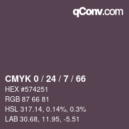 颜色代码: CMYK 0 / 24 / 7 / 66 | qconv.com