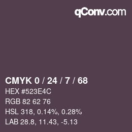 Color code: CMYK 0 / 24 / 7 / 68 | qconv.com