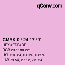 颜色代码: CMYK 0 / 24 / 7 / 7 | qconv.com