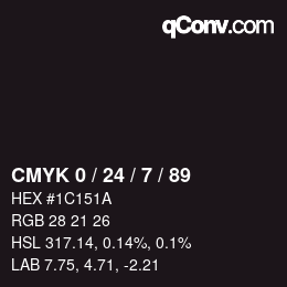 颜色代码: CMYK 0 / 24 / 7 / 89 | qconv.com