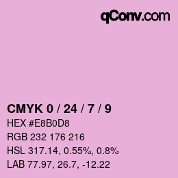 Color code: CMYK 0 / 24 / 7 / 9 | qconv.com
