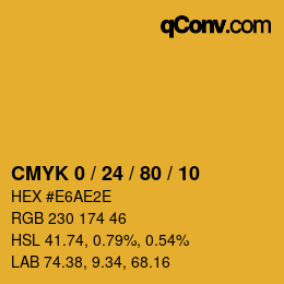 Color code: CMYK 0 / 24 / 80 / 10 | qconv.com