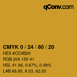 Color code: CMYK 0 / 24 / 80 / 20 | qconv.com