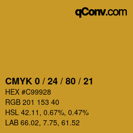 Color code: CMYK 0 / 24 / 80 / 21 | qconv.com